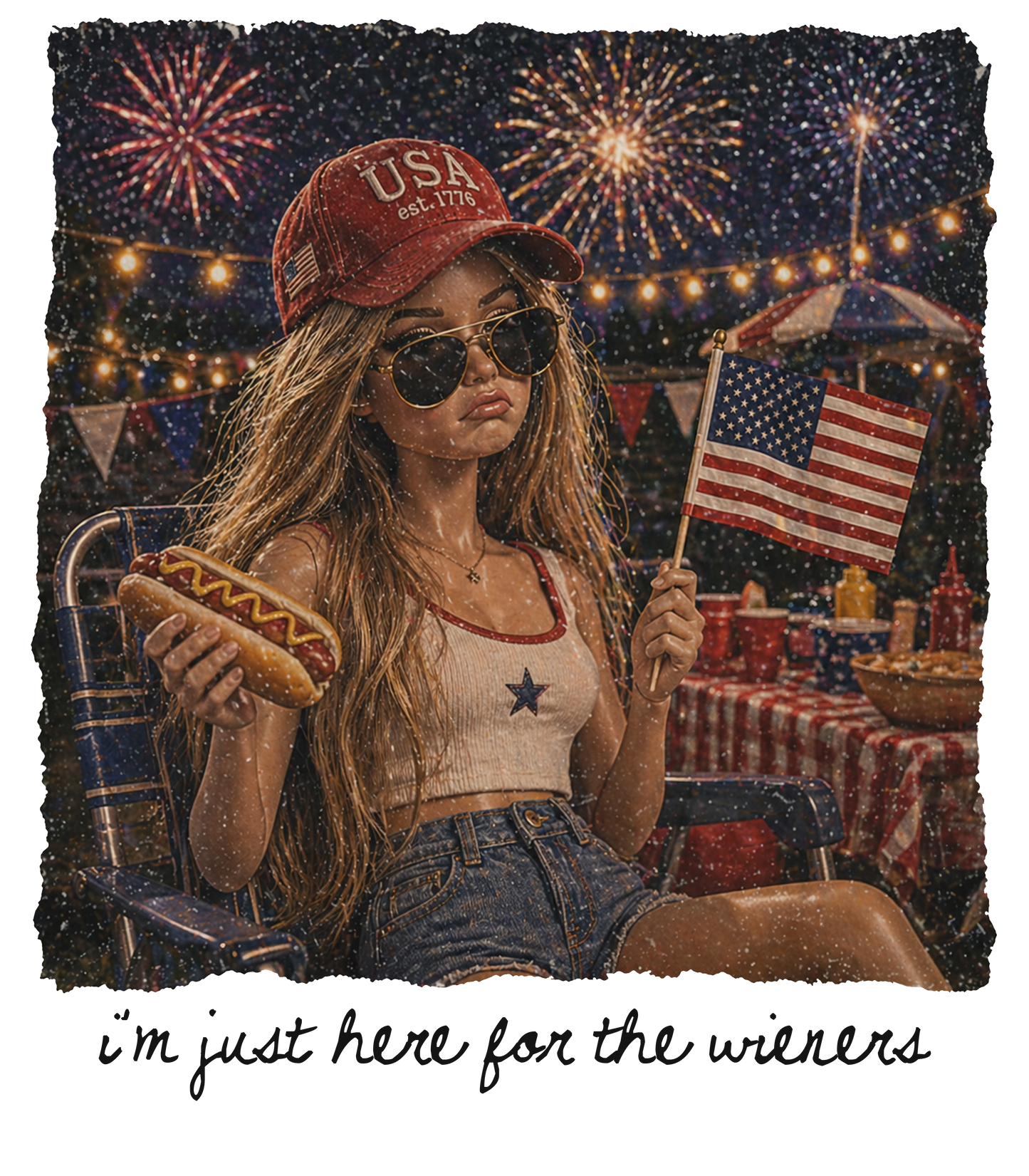 I'm just here for the wieners t-shirt