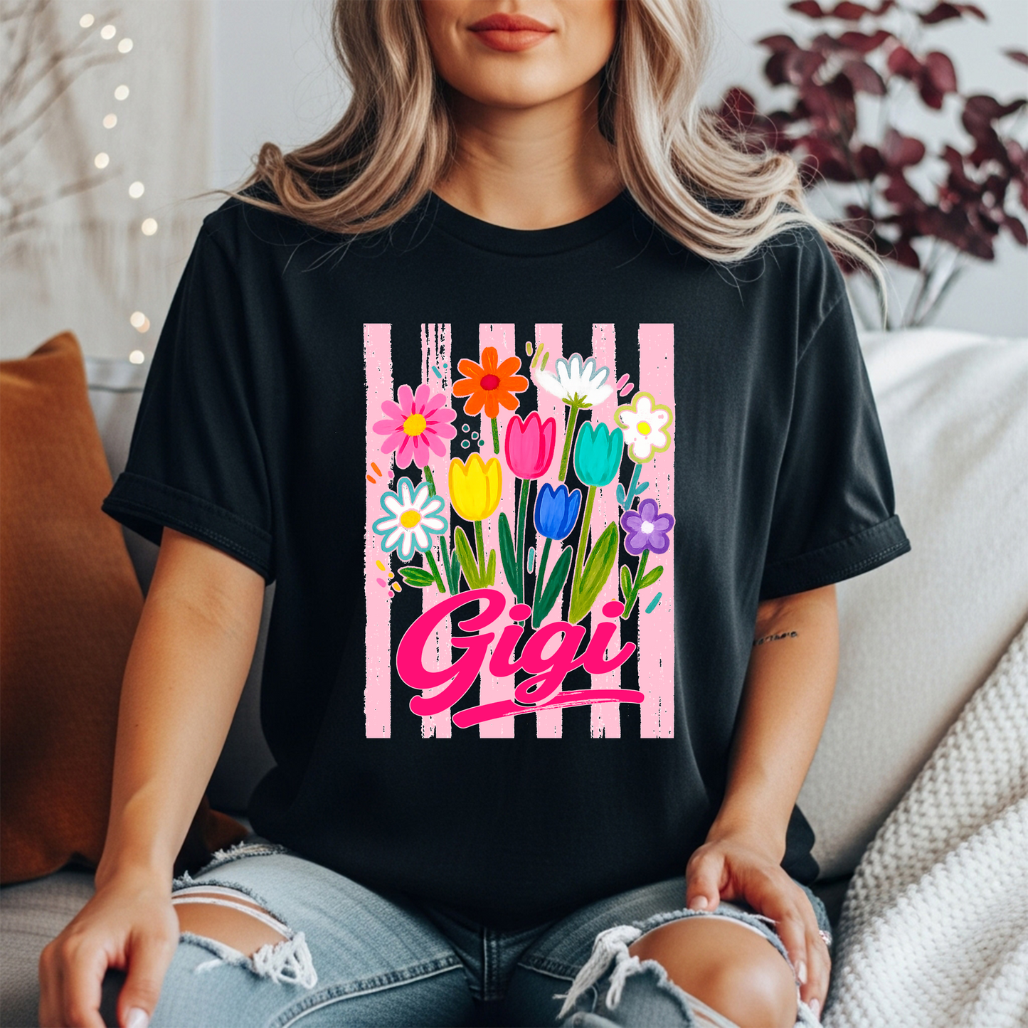 Mama, Nana, Gigi, Mimi Bouquet t-shirt