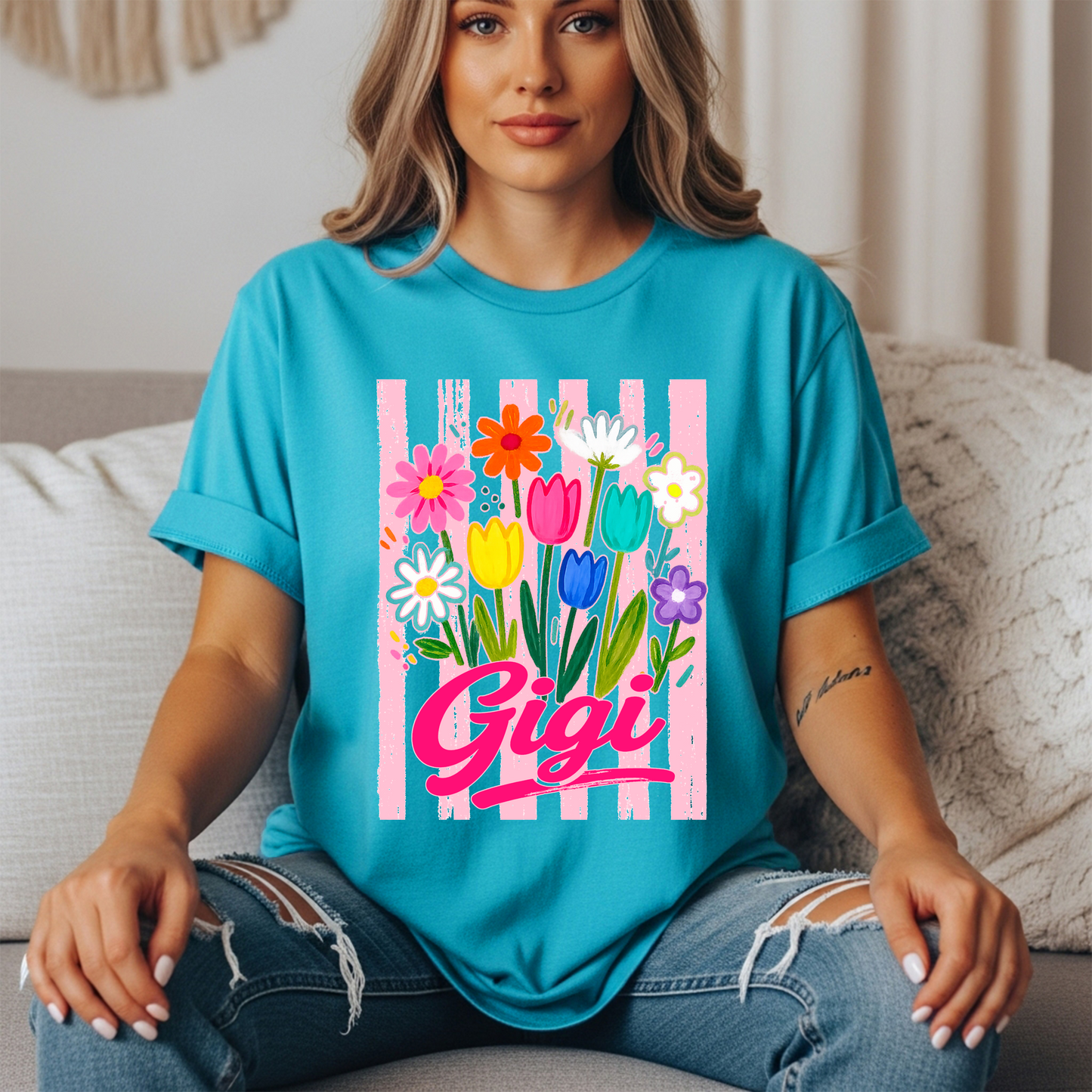 Mama, Nana, Gigi, Mimi Bouquet t-shirt