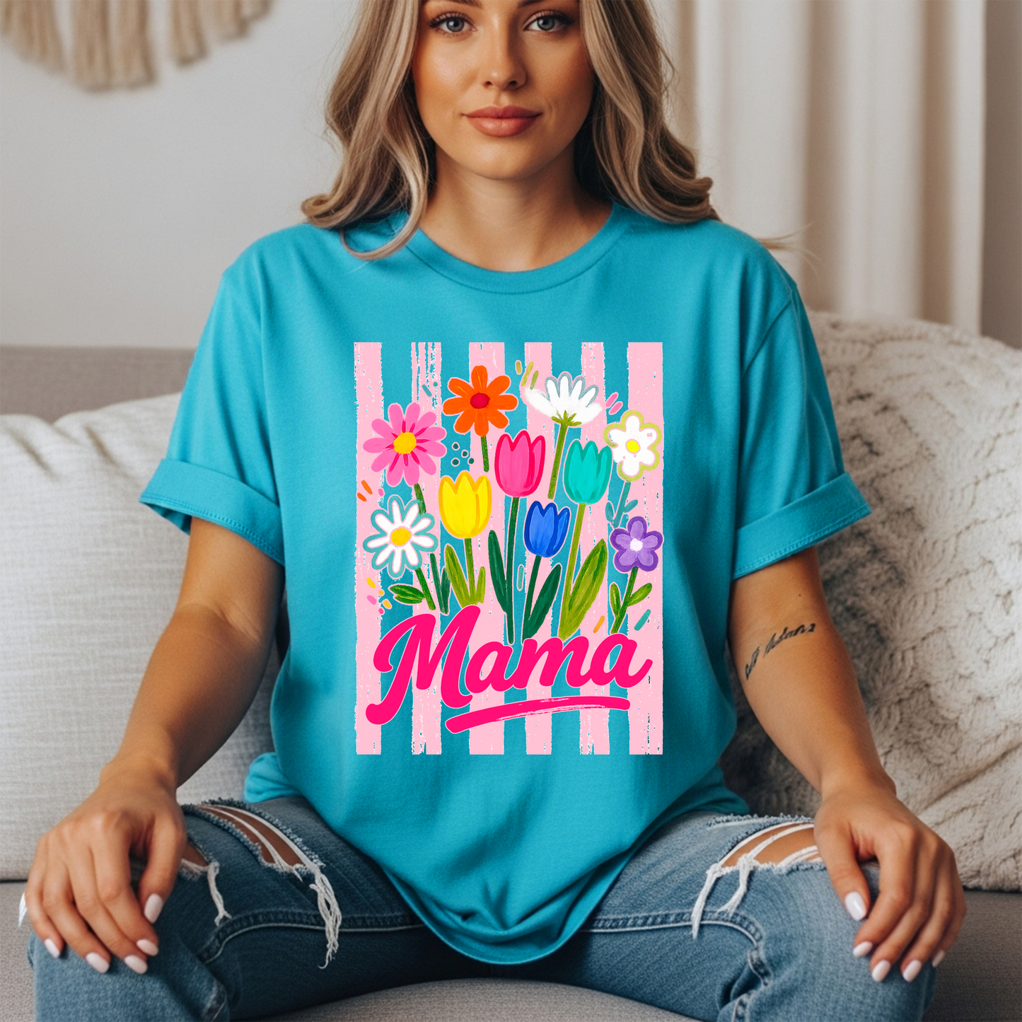 Mama, Nana, Gigi, Mimi Bouquet t-shirt