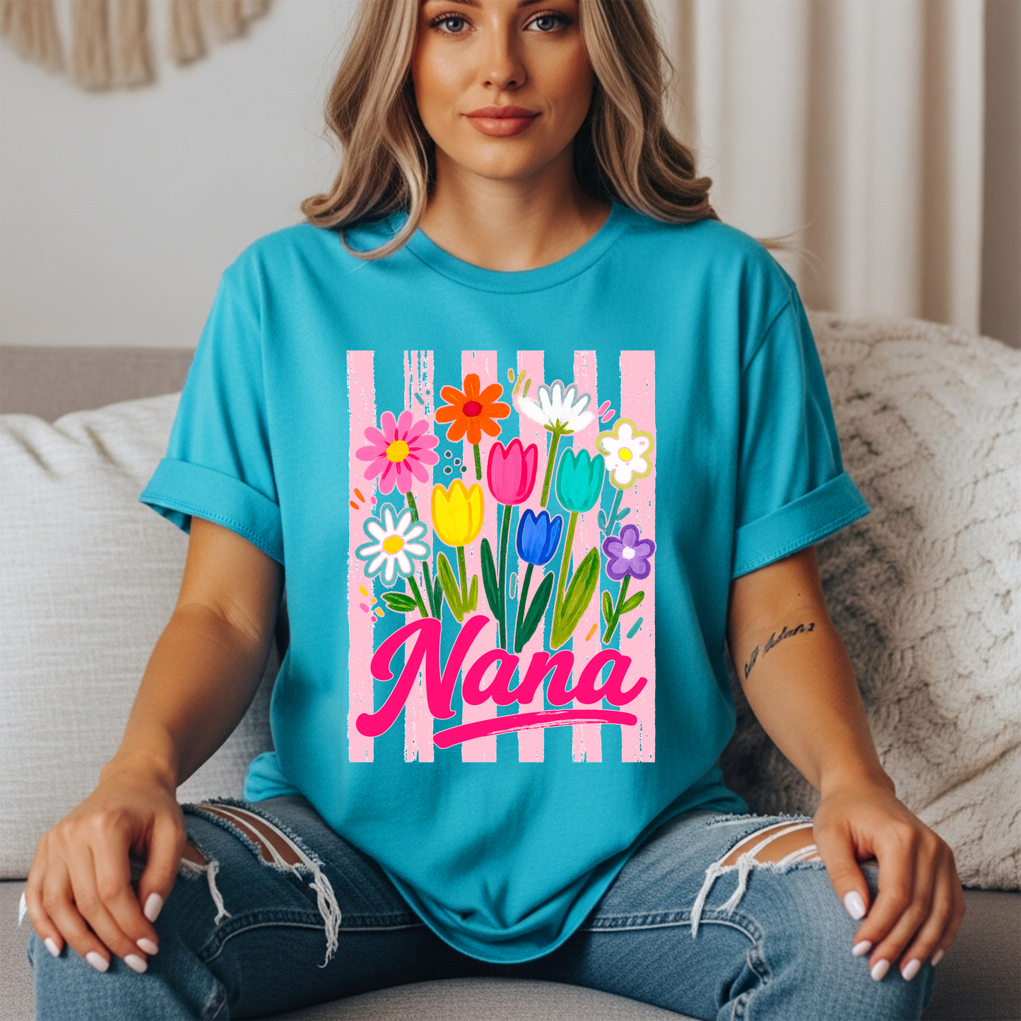 Mama, Nana, Gigi, Mimi Bouquet t-shirt