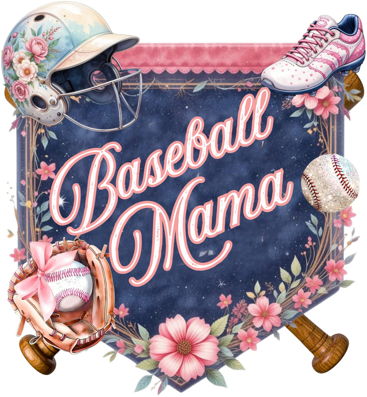Baseball mama DTF Transfer