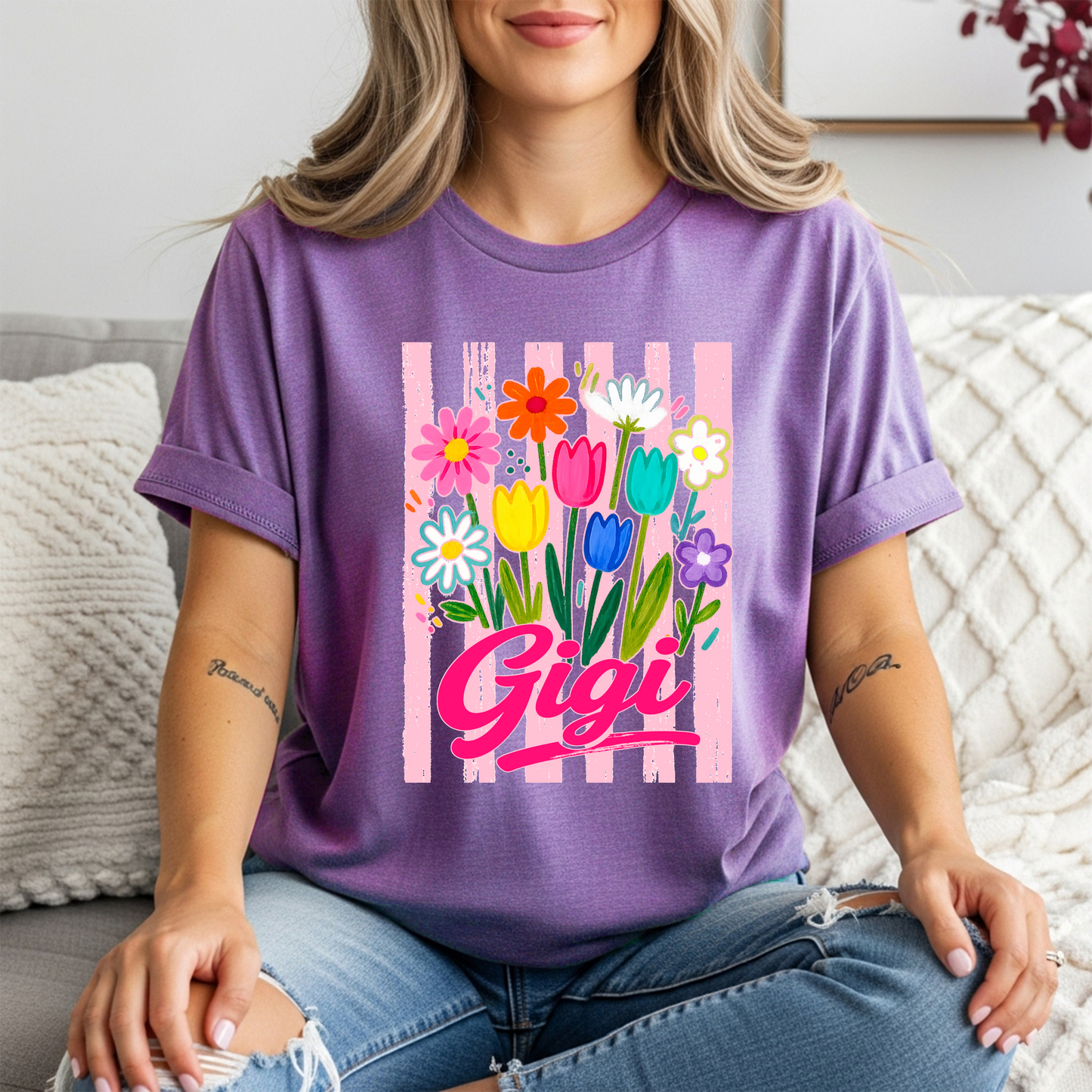 Mama, Nana, Gigi, Mimi Bouquet t-shirt