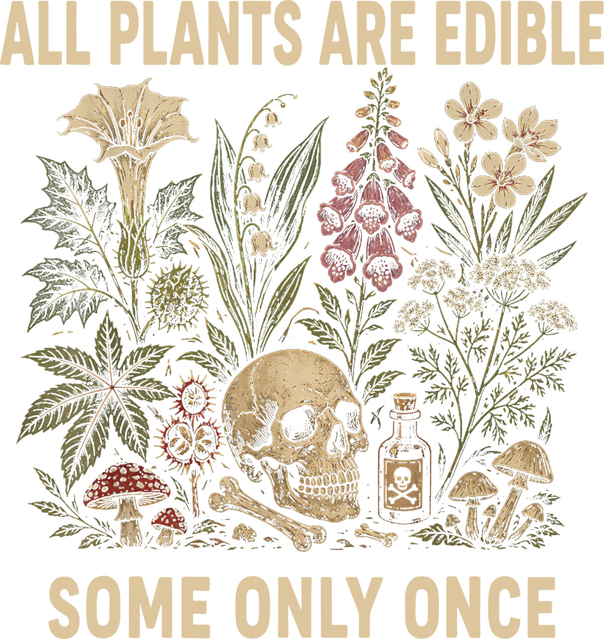 All plants are edible DTF Transfer