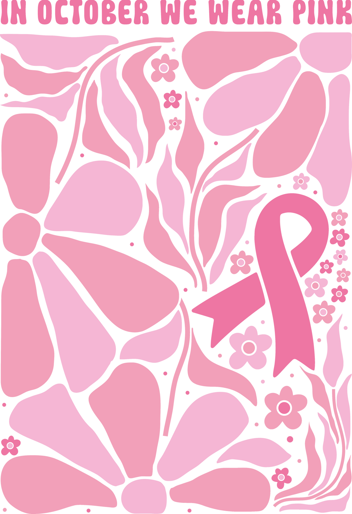 Breast cancer awareness DTF Transfer
