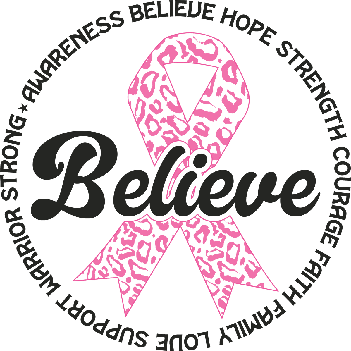 Breast cancer awareness DTF Transfer