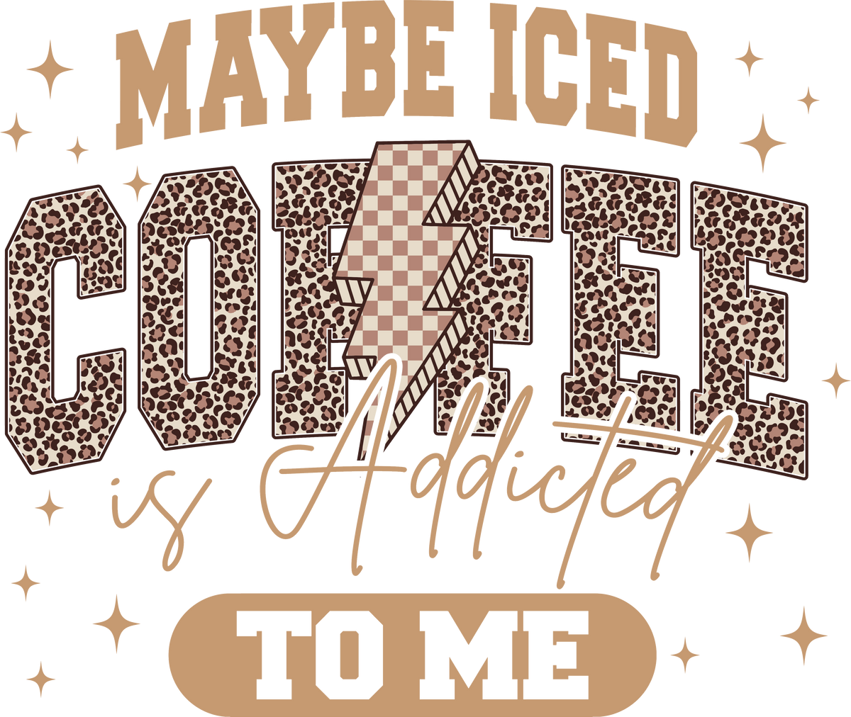 Iced coffee DTF Transfer
