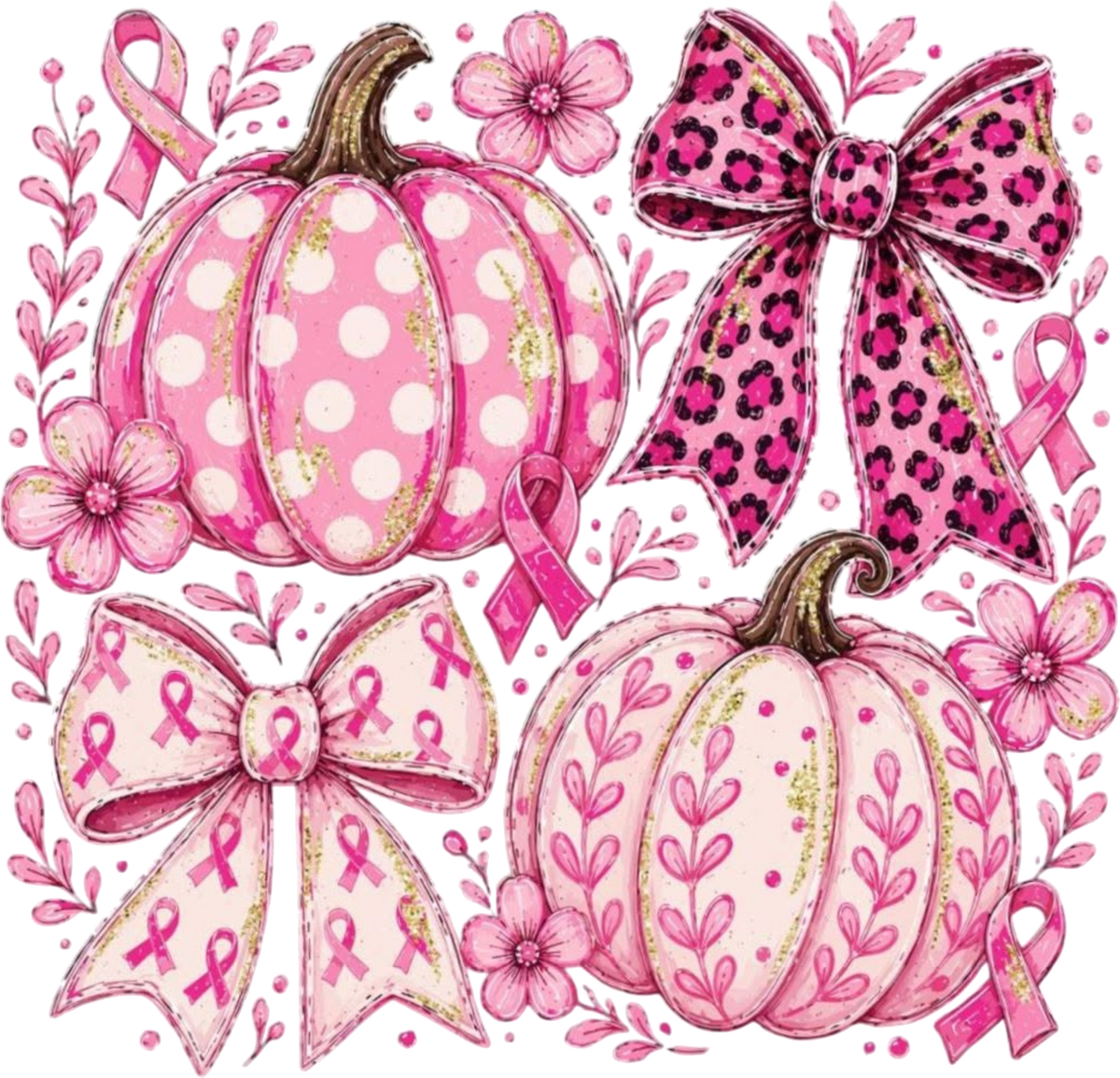 Breast cancer awareness DTF Transfer