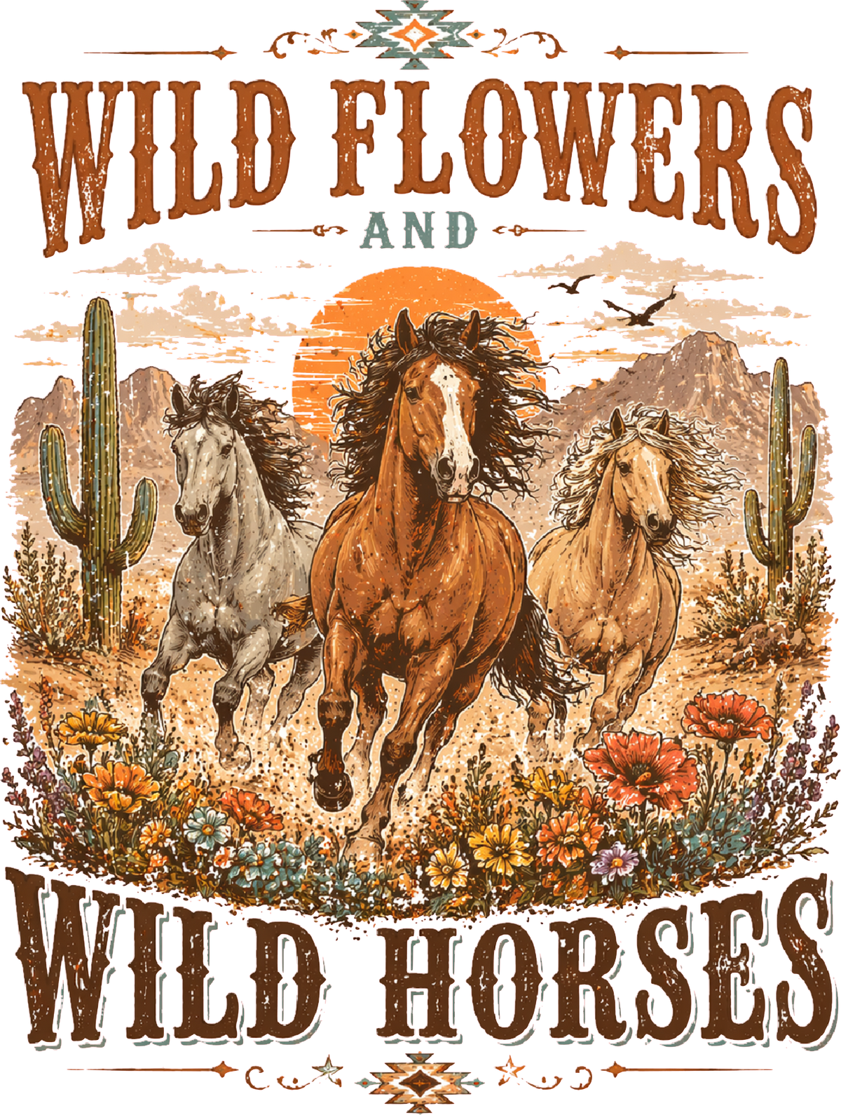 Wild flowers DTF Transfer