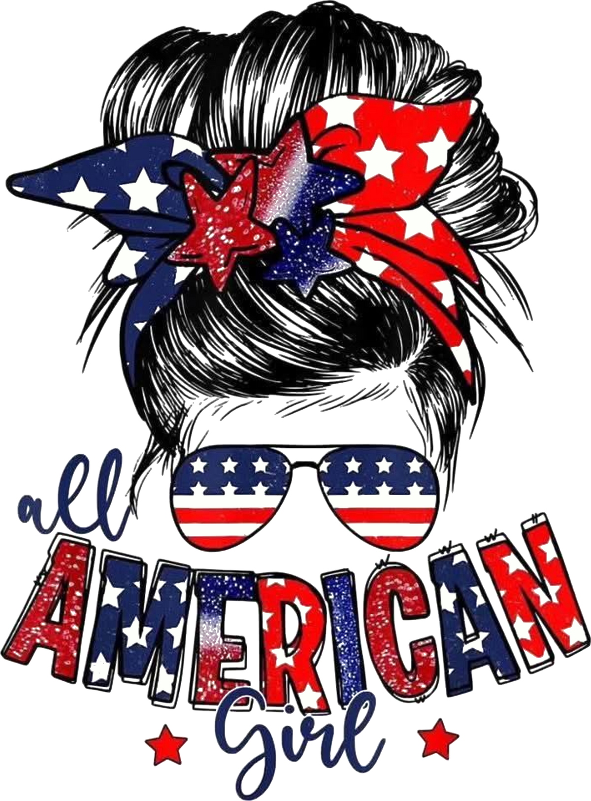 All America girl DTF Transfer