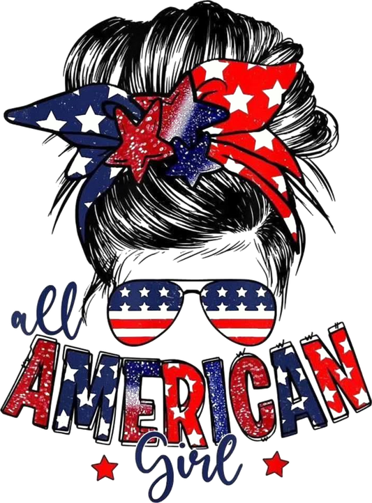 All America girl DTF Transfer