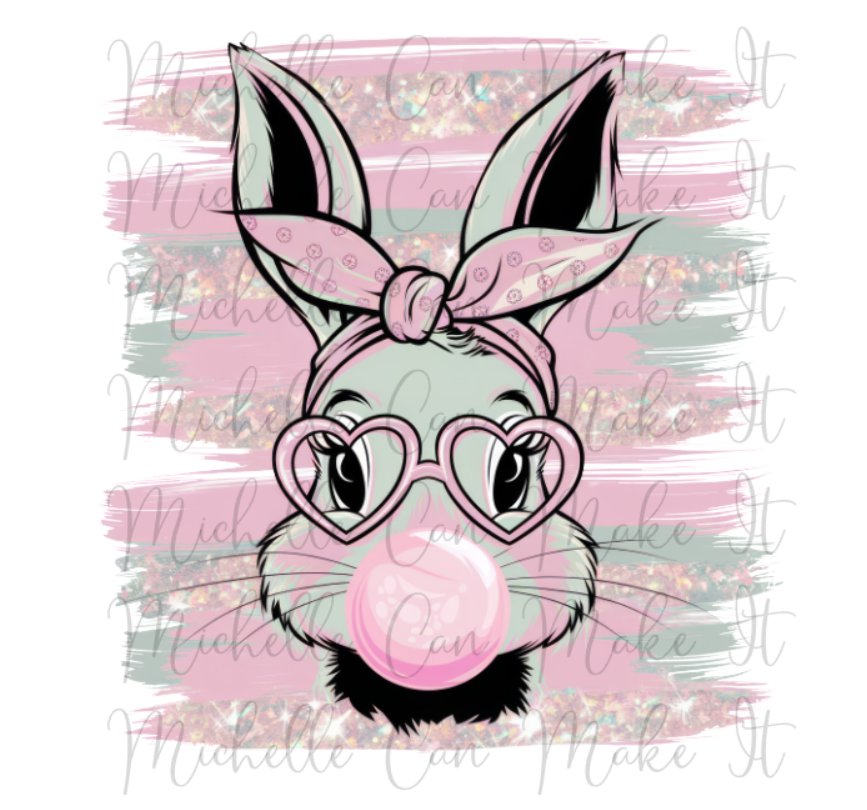 Bunny Bubble DTF (Direct to Film) Transfer