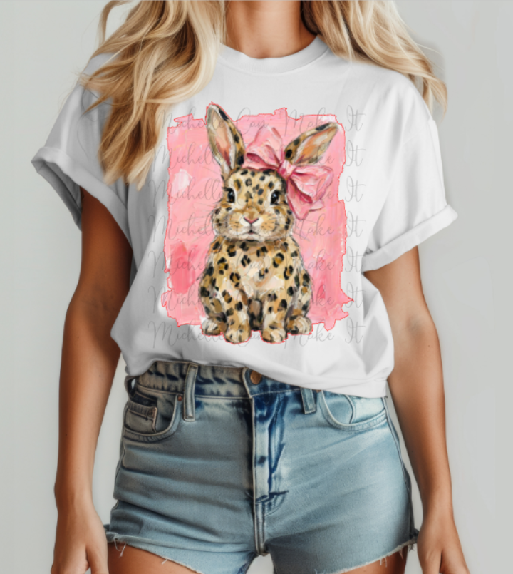 Pink Bunny Bow Easter t-shirt